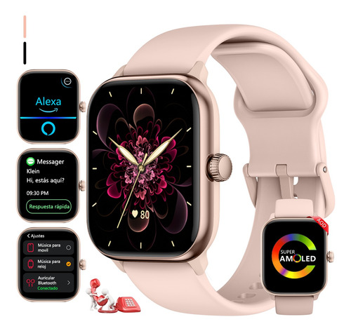 Smartwatch Reloj Inteligente Mujer Amoled Bt Llamadas Alexa