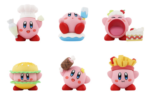 6 Piezas De Lindas Figuras De Kirby De Dibujos Animados