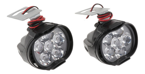 1 Par Dc 9v-85v Motocicleta 6 Led, Faro Universal De