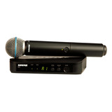 Sistema De Micrófono Inalámbrico Shure Blx24/b58-m15 Beta 58, Color Negro