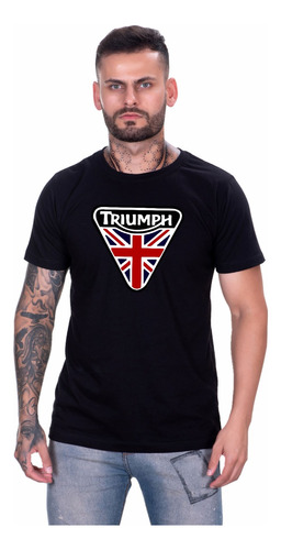Camiseta Blusas De Moto Veloz 2 Rodas Triumph Logo Tiger Top