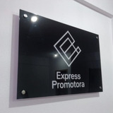 Placa Personalizada Nome/logo/marca Em Acrílico 40x25cm