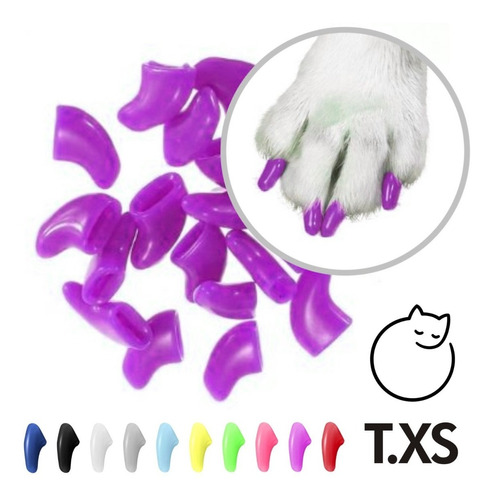 ¡ Protector De Uñas T. L Gatos Glit - Unidad a $390