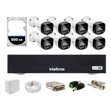 Kit Intelbras 8 Full Color Vhd 1120b Dvr 8 Mhdx 1008 C/500gb