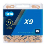 Corrente Kmc X9 Ti-n Gold 116l Dourada 9v Mtb Xc Dh