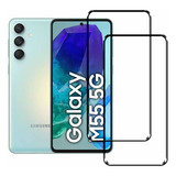 2x Mica Glass Templado Para Samsung M55 5g Full Covering