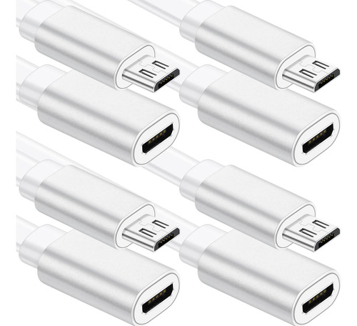 Sumind Paquete De 4 Cables De Extension Micro Usb De 10 Pies