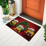 Tapete Para Porta Capacho Minions Natal   60x40 Ca748