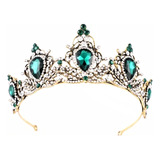 Corona Reina Verde Para Quinceañera, Novia, Princesa Disfraz