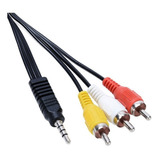 Cable Mini Plug 3.5mm A 3 Rca Macho 1.8 Metros Para Tv