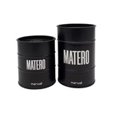 Set Matero Yerbera Azucarera Kit Latas Barril Azucar Yerba