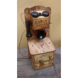 Antigo Telefone Brinquedo Americano, Anos 30, Funciona.