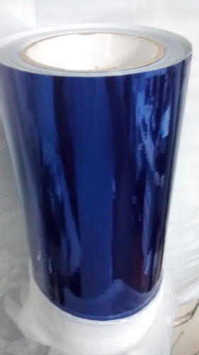 Envelopamento Vinil Cromo Azul Cromado 2m X 1,52m