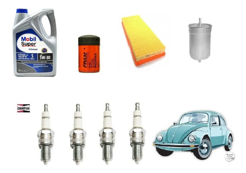 Kit De Afinacion Vw Sedan Vocho Fuel Inyection Bujia Larga