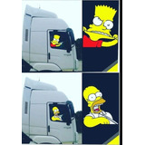 Vinilo Calco Simpsons Para Ventana De Auto Camion Camioneta 