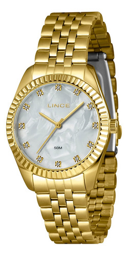 Relógio Feminino Lince Lrgj152l36 B1kx Dourado