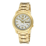 Relógio Seiko Clássico Automático Plaque Ouro Snkk84k1 Cor Da Correia Dourado Cor Do Bisel Dourado Cor Do Fundo Branco