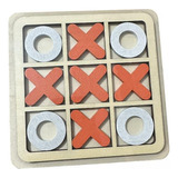 6 Placa De Madeira Tic Tac Toe Jogo Xo Mesa Brinquedo