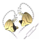 Fone De Ouvido In-ear Gamer Con Cabo Kz Zsn Pro Dourado