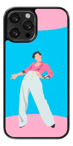 Funda Para Celular Harry Styles Musico Fondo Rosa Azul Arte