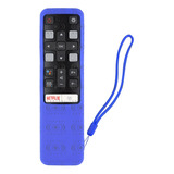Funda Para Control Tcl Case  Silicon Smart Tv Protector Color Azul