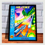 Quadro Decorativo Capa Gamer Retro Sol Feace Sega Cd