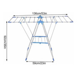 Tendedero De Ropa Plegable Rack 2 Niveles Útil Peq Espacio