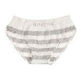 Pack X6 Slip Rayado De Niño Andros Algodón Talles S Al Xxl 