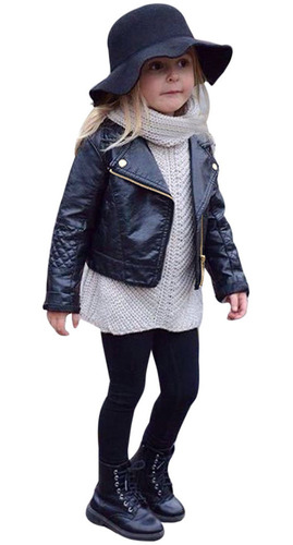 Abrigo De Cuero Para Niños Outwear Ropa De Chaqueta Corta 23