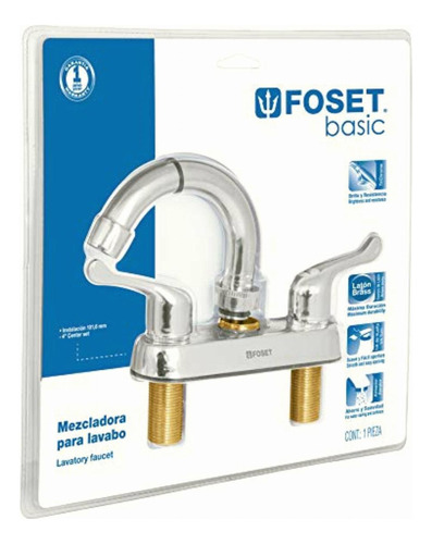 Foset Basic M-050pb, Mezcladora Lavabo, Manerales Palanca,