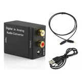 Conversor Audio Optico A Rca + Cable Optico