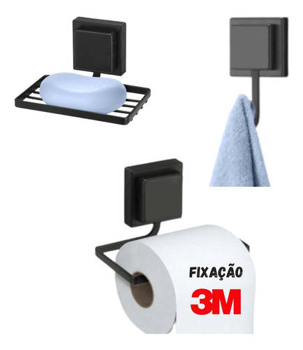 Kit Para Banheiro Lavabo Moderno Conjunto Organizador