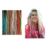 Extensiones Rastas Dreads Dobl. Temporal 70cm X Lado 10unid.