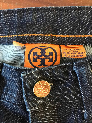 Jeans Tory Burch Dama Talla Ch Azul Fuerte