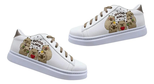 Tenis Capibara Bordados Para Niño, Joven De Moda