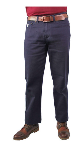 Pantalón En Dril Básico Para Hombre Azul