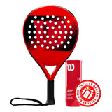 Pala De Pádel Raqueta Wilson Striker Paddle Color Rojo