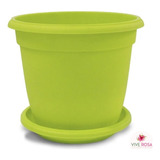 Maceta Plantas Redonda Plástica 14cm Diam X 12cm Alto +plato