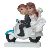 Novios En Moto Boda Para Pastel Cake Topper O Recuerdo Mesa 