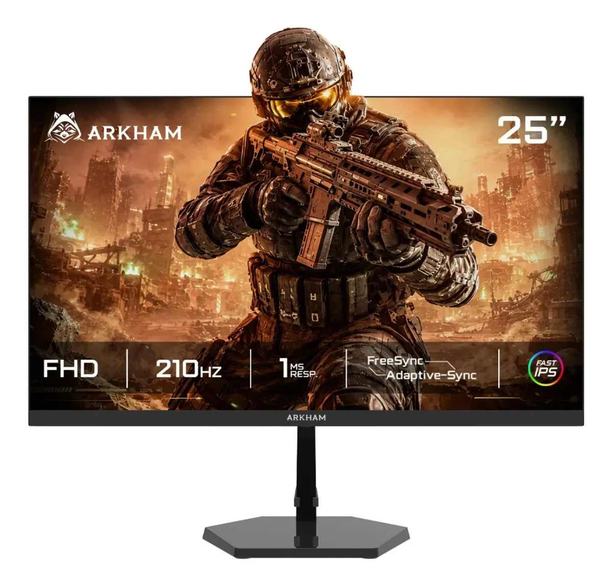 MONITOR GAMER ARKHAM ARK25210FI8 25 PULGADAS 210HZ FHD FAST IPS 1MS