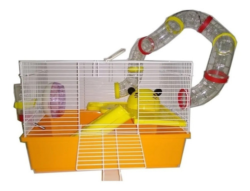 Jaula Grande Para Hamster Incluye Tuneles Y Accesorios