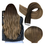 Extensiones De Cabello Natural Balayage Con Cinta Adhesiva