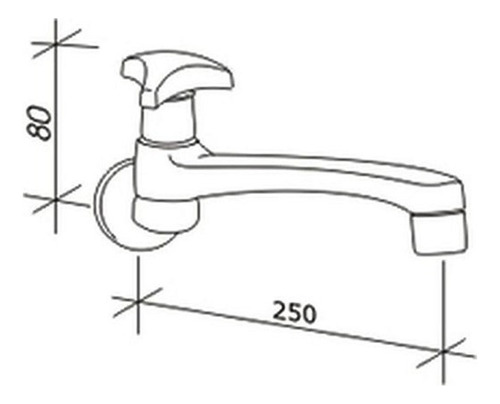 Torneira Parede Cozinha Top Jet Aquarios - Fabrimar - 25cm Acabamento Brilhante Cor Prateado