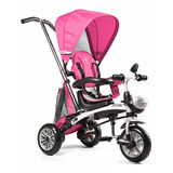 Triciclo Multifuncional De Aluminio Stark 6200 X3 Rosa Cts Color Gris/rosa