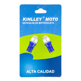 Foco Led Para Moto Motocicleta Pellizco T10 Azul Kinlley