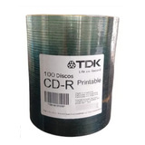 Cd-r Virgen Tdk Printable 700mb 80min 52x Bulk X 100 Unid.