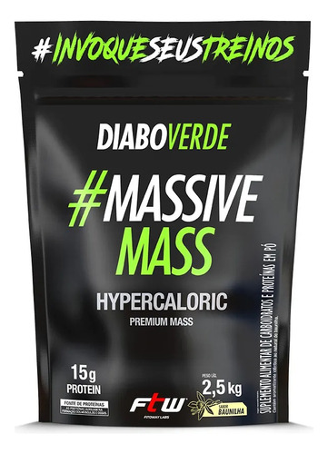 Massive Mass 2,5kg Diabo Verde Sabor Baunilha