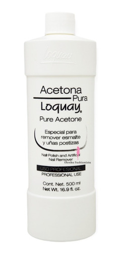 Loquay Acetona Pura Uñas Manos Pies Quita Esmalte 500ml