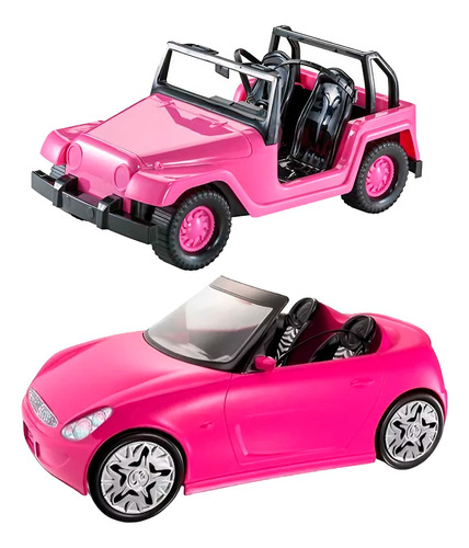 Auto Y Jeep Muñeca Barbie Original Con Stickers Accesorios !