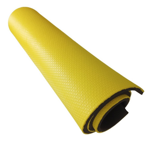 Colchonete Yoga Pilates Fitness Ginastica 1m X 50cm X 10mm Cor Amarelo